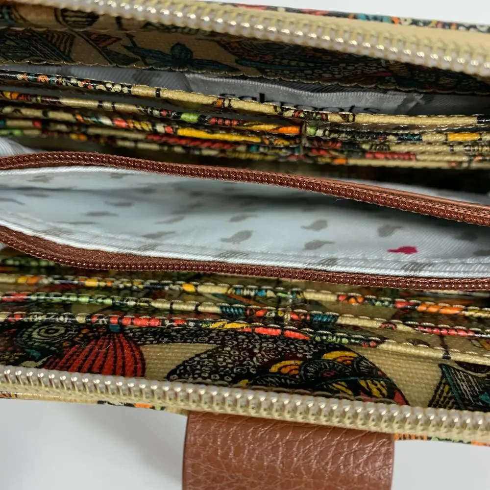 Sakroots Artist Zip Around Wallet Wristlet Floral Owl Sun Spirit Desert The Sak